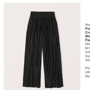 Abercrombie Pull-on Cropped Wide Leg Pants